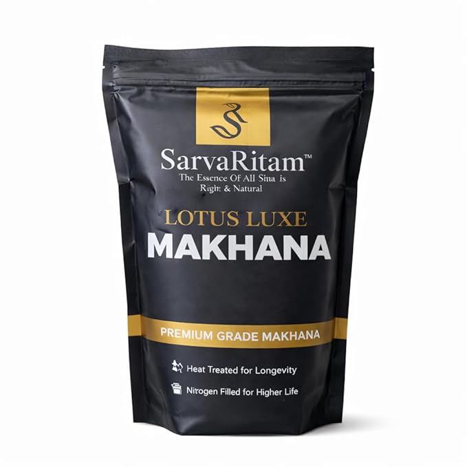 SarvaRitam Lotus Luxe Premium Makhana – Healthy Roasted Fox Nuts