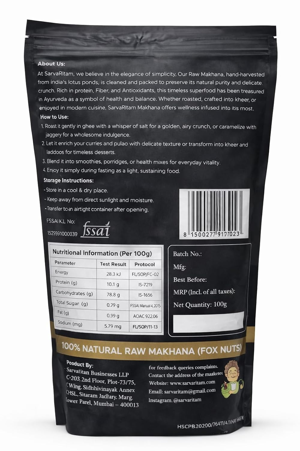 SarvaRitam Lotus Luxe Premium Makhana – Healthy Roasted Fox Nuts